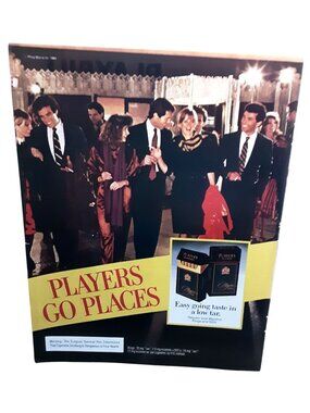 Vintage 1984 Players Cigarette Print Ad Go Places Nightlife